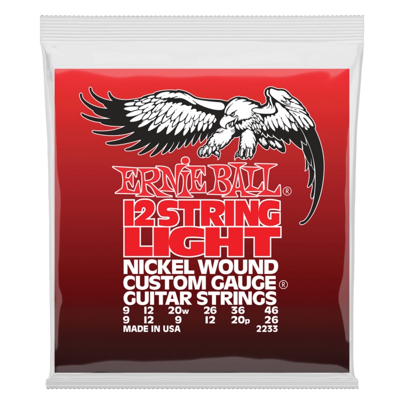 Ernie Ball Light Nickel Wound 12-String Electric Guitar Strings 9-46 Gauge | P02233