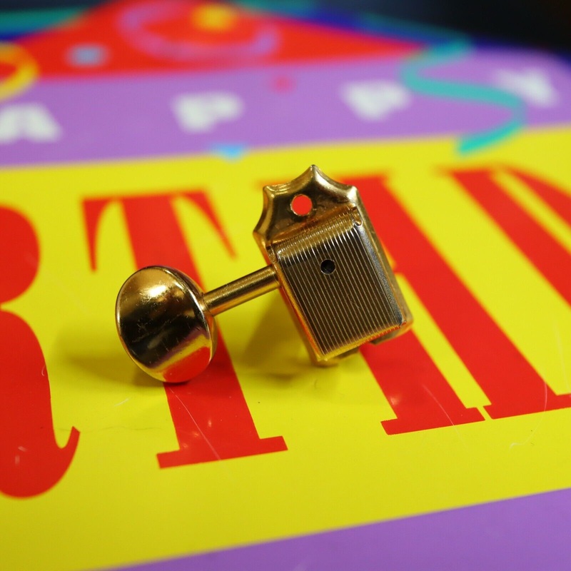 (1) In-line GOTOH Button Vintage Guitar Head Tuner (Gold) Top Tuner