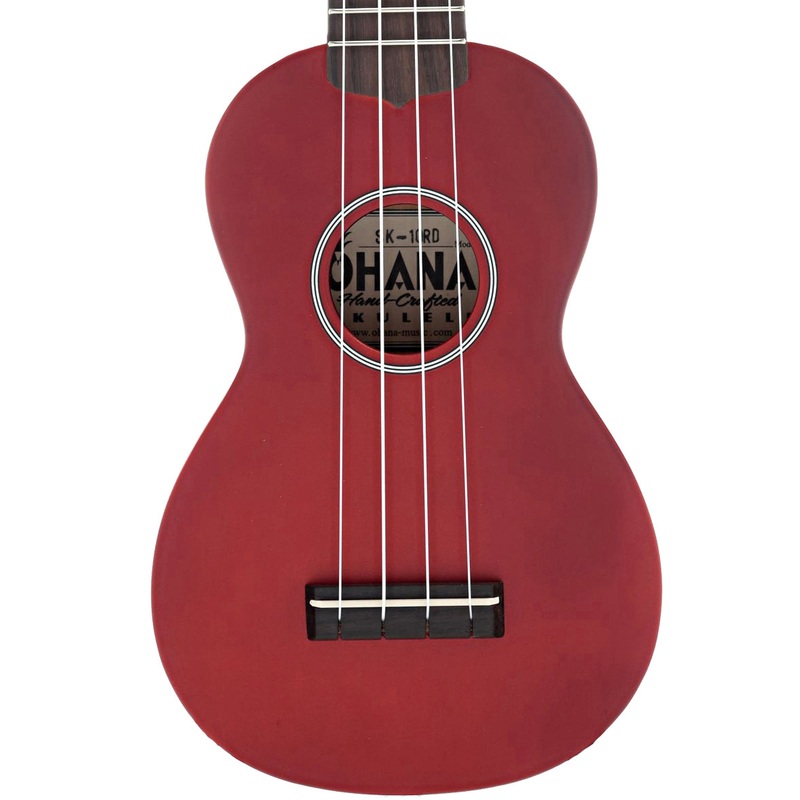 Ohana SK-10 Soprano Ukulele, Red