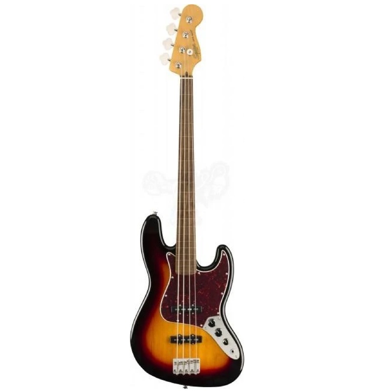 Squier 037-4531-500 Classic Vibe '60s Jazz Bass Fretless, Laurel fbd, 3-Color