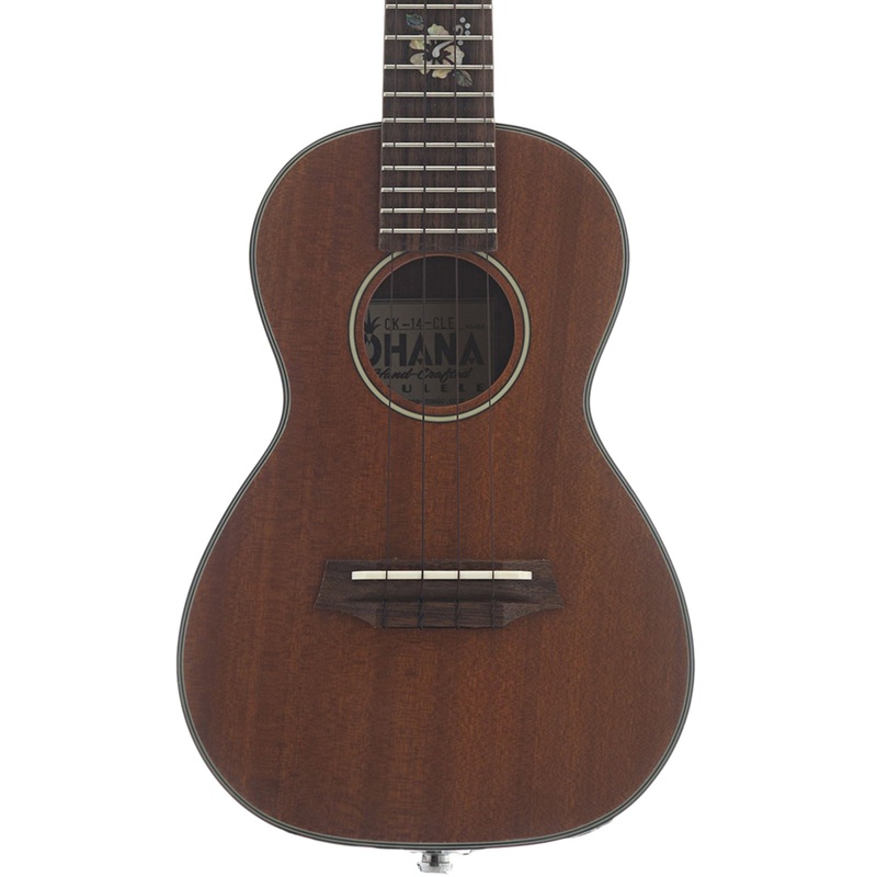 Ohana CK-14CLE Cynthia Lin Signature Concert Ukulele Bundle, With Pickup