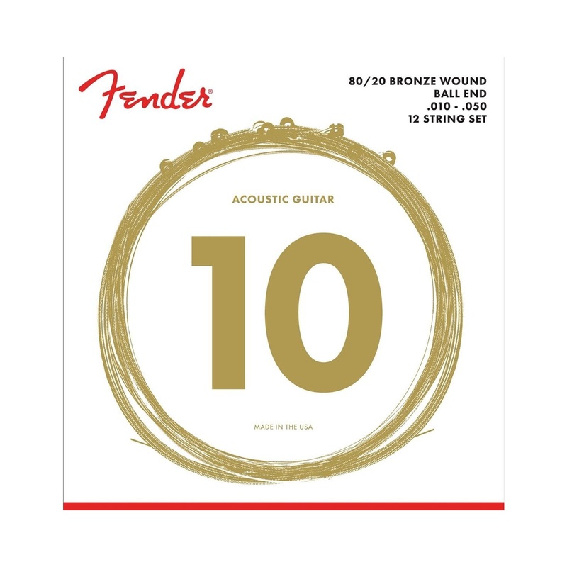 Fender 80/20 Bronze 12-String Acoustic Guitar Strings