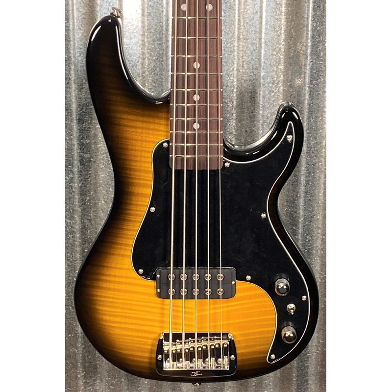 G&L USA Kiloton 5 String Bass Flame Top 2 Tone Sunburst & Case #7357